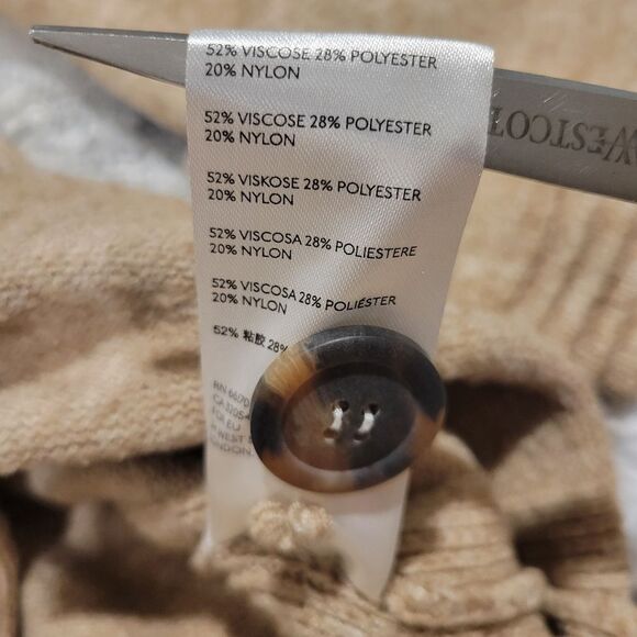 Anthropologie Margarita Tunic Sweater, button shoulder mock neck, sz Sm - Picture 8 of 14